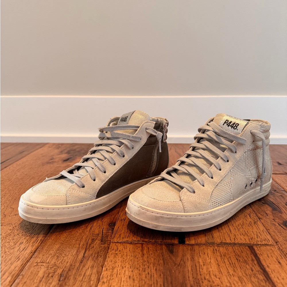 P448 Women's Sneakers - Cream & Brown